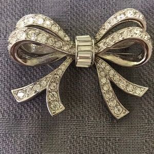 Double Bow Swarovski Brooch